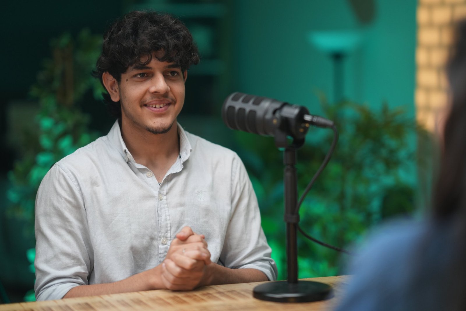 On-set podcast recording at Indian Podcast Studio Noida
